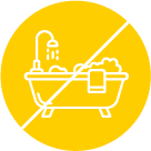 Pas de baignoire