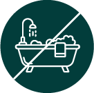 Pas de baignoire